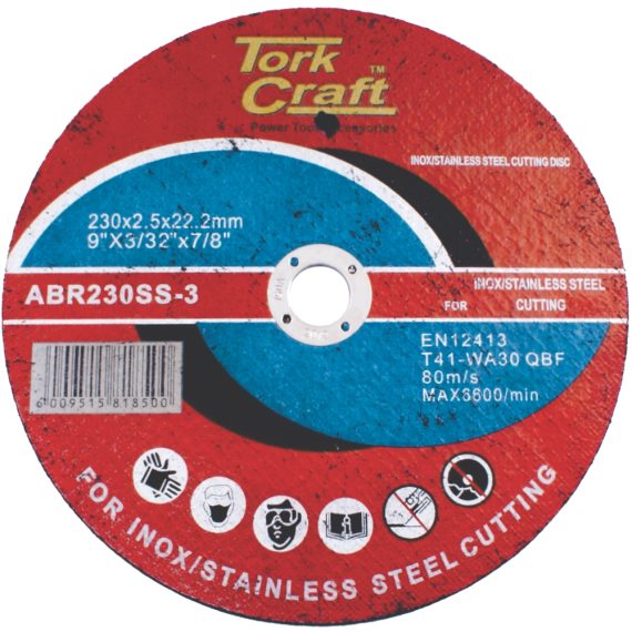 CUTTING DISC STAINLESS STEEL 230 x 2.5 22.22MM