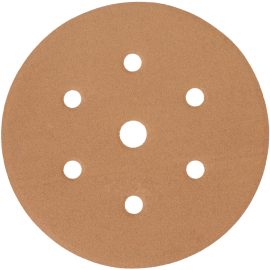 GOLD DISC (50 PIECES) 500GRIT 150MM X 6+1 HOLES HOOK AND LOOP