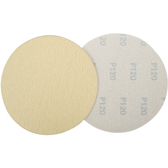 GOLD DISC (50 PIECES) 120 GRIT 150MM WITHOUT HOLE HOOK AND LOOP