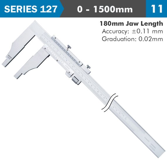 VERNIER CALIPER 1500MM 0.11MM ACC. 180MM 0.02MM GRAD S/STEEL