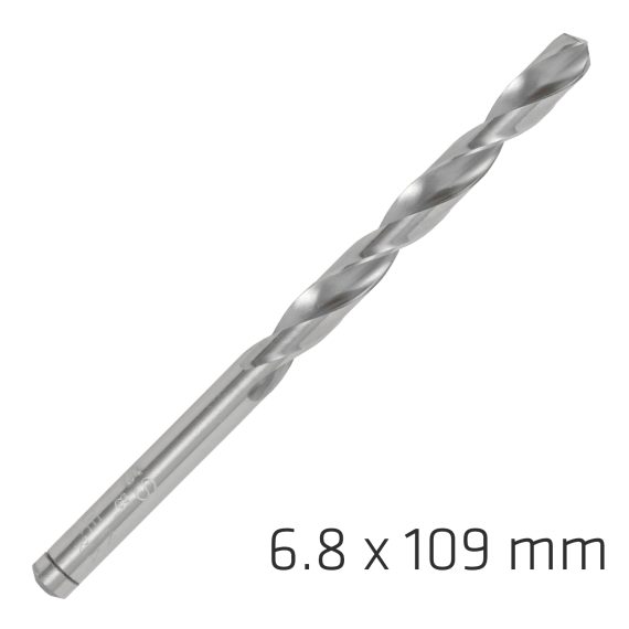 ALPEN PRO HSS 6.8MM DRILL DIN 338 RN 135 SPLIT POINT PLASTIC WALLET