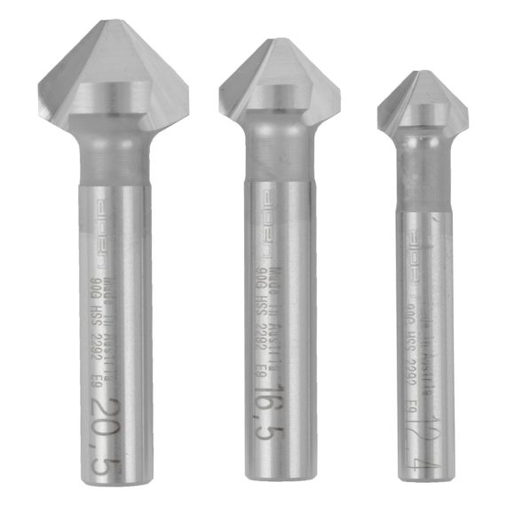 HSS COUNTERSINK SET - PCS 12.4 - 16.5 - 20.5MM