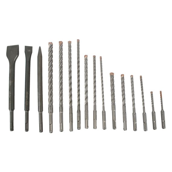 FORCE X SDS-PLUS KIT16 16 PCS. DRILLS 110MM 5-6 160MM 6-8-10-12 210M