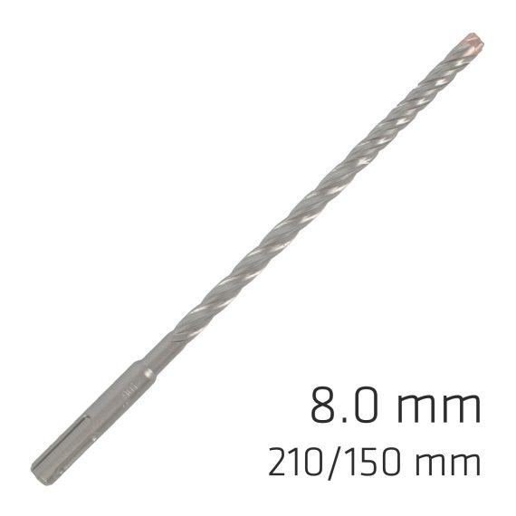 FORCE X 8.0 x 210/150 SDS-PLUS REBAR DRILL BIT X4 CUTTING EDGES - BULK