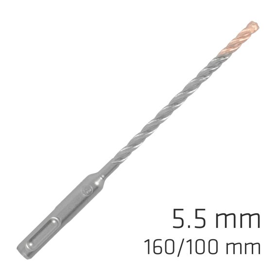 FORCE X 5.5 x 160/100 SDS-PLUS REBAR DRILL BIT X4 CUTTING EDGES