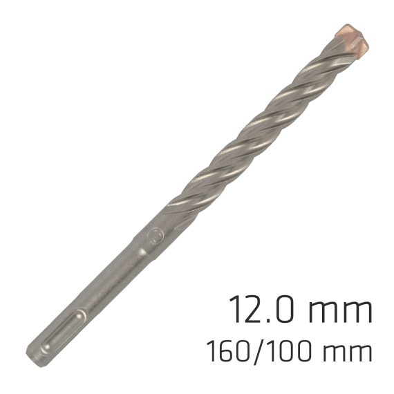 FORCE X 12.0 x 160/100 SDS-PLUS REBAR DRILL BIT X4 CUTTING EDGES