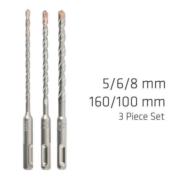 SDS PLUS F4 5 6 8 X160MM 3 PCE SET