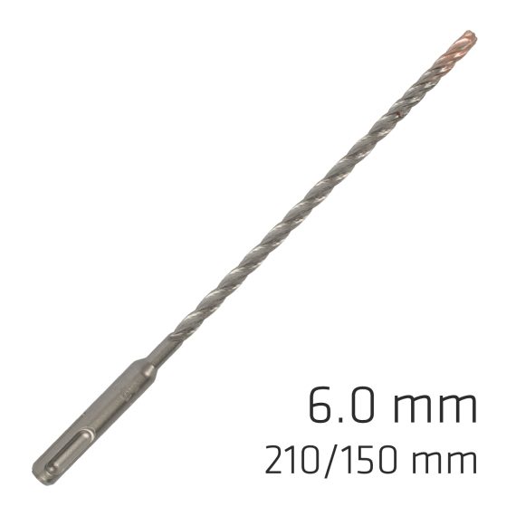 FORCE X 6.0 x 210/150 SDS-PLUS REBAR DRILL BIT X4 CUTTING EDGES
