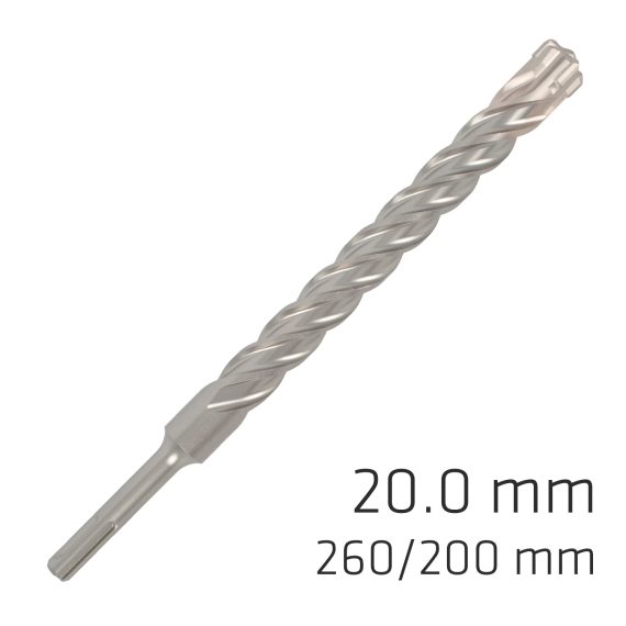 FORCE X 20.0 x 250/200 SDS-PLUS REBAR DRILL BIT X4 CUTTING EDGES