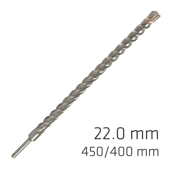 FORCE X 22.0 x 450/400 SDS-PLUS REBAR DRILL BIT X4 CUTTING EDGES