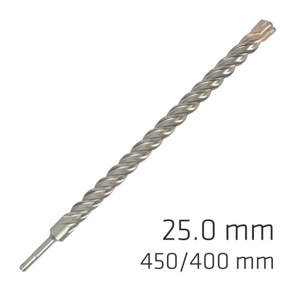 FORCE X 25.0 x 450/400 SDS-PLUS REBAR DRILL BIT X4 CUTTING EDGES