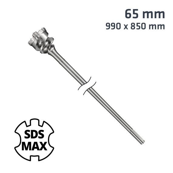 SDS MAX MILL CROWN 65MM x 990 x 850 DRILL BIT