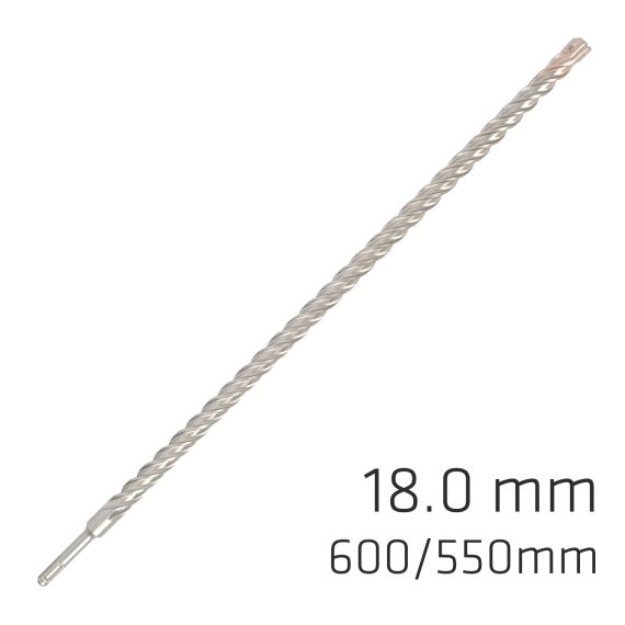 FORCE X 18.0 x 600/550 SDS-PLUS REBAR DRILL BIT X4 CUTTING EDGES