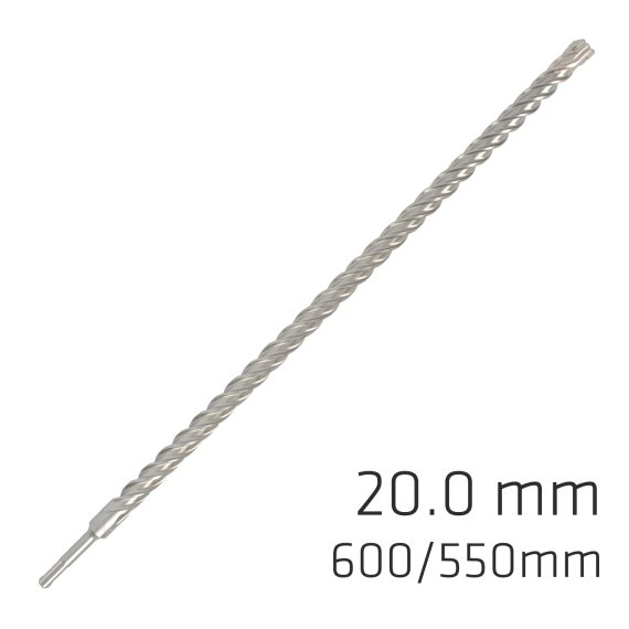 FORCE X 20.0 x 600/550 SDS-PLUS REBAR DRILL BIT X4 CUTTING EDGES