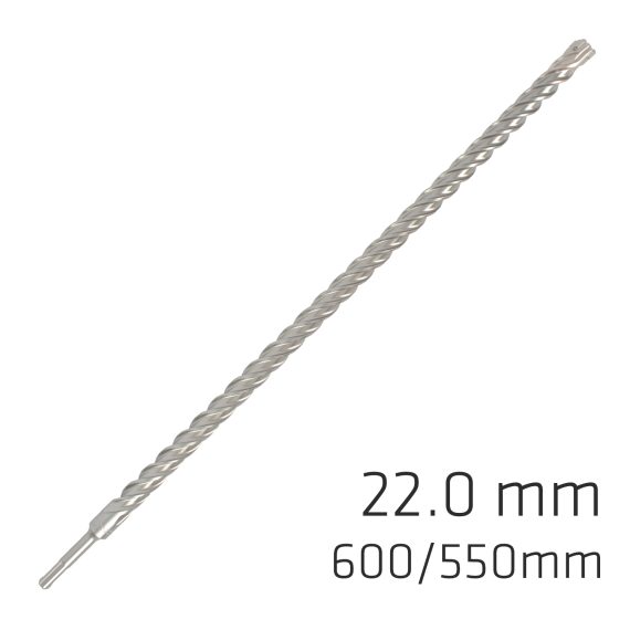 FORCE X 22.0 x 600/550 SDS-PLUS REBAR DRILL BIT X4 CUTTING EDGES