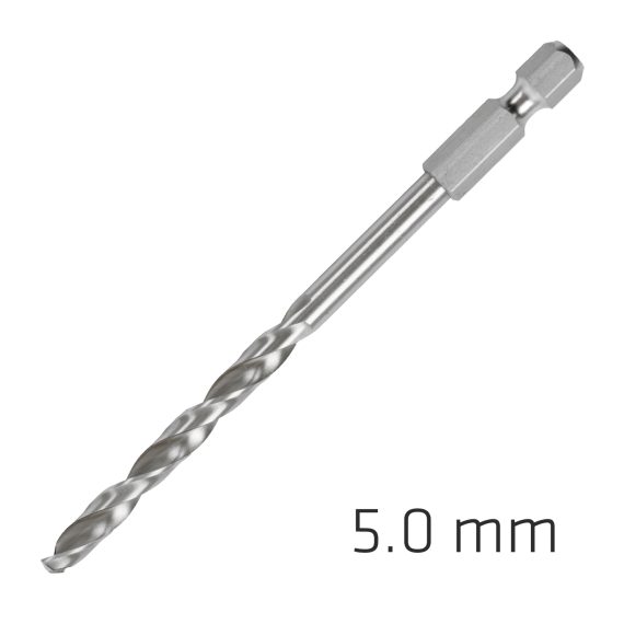 HSS SUPER DRILL BIT HEX SHANK 5MM