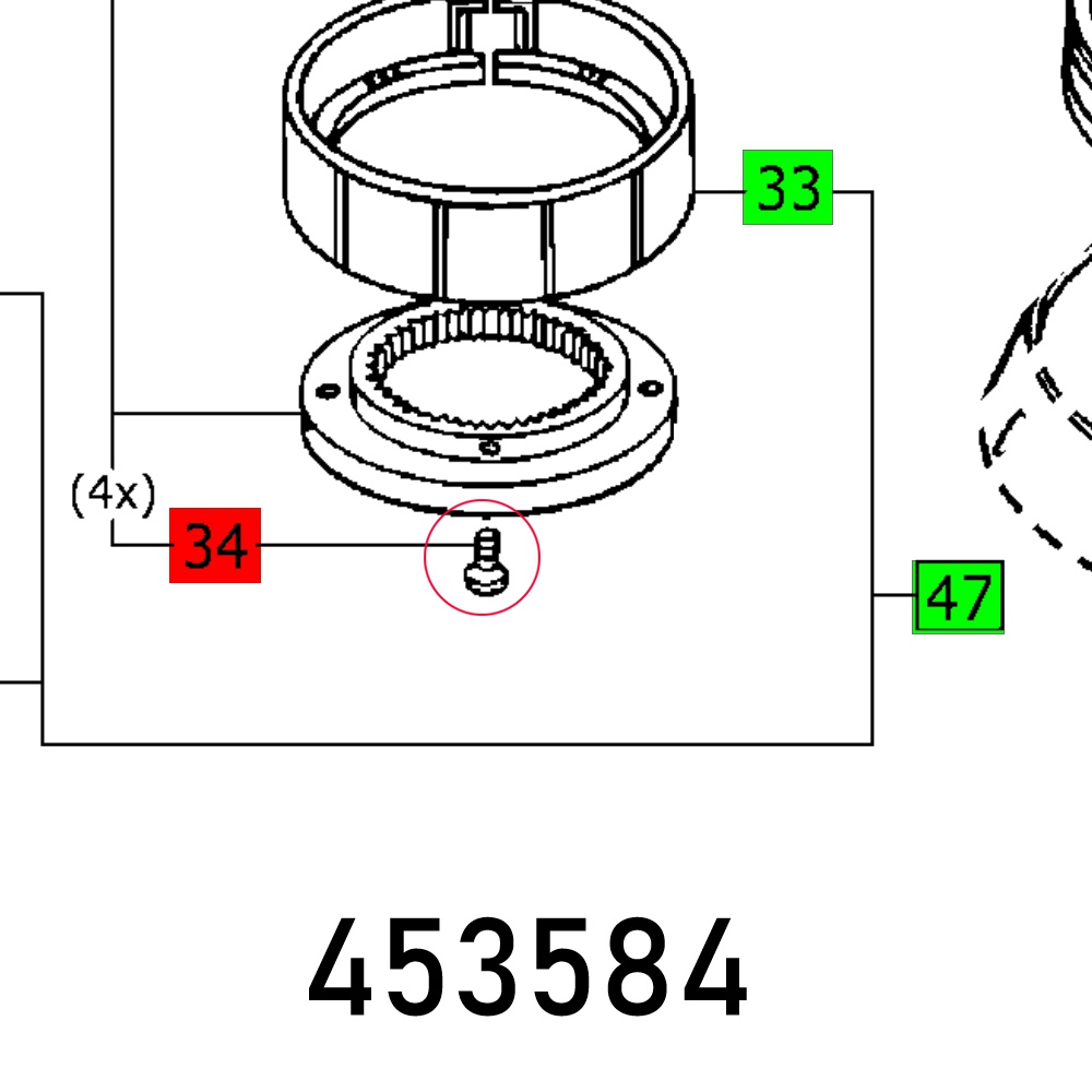 CH. HEAD SCREW DIN 7984-M4X6