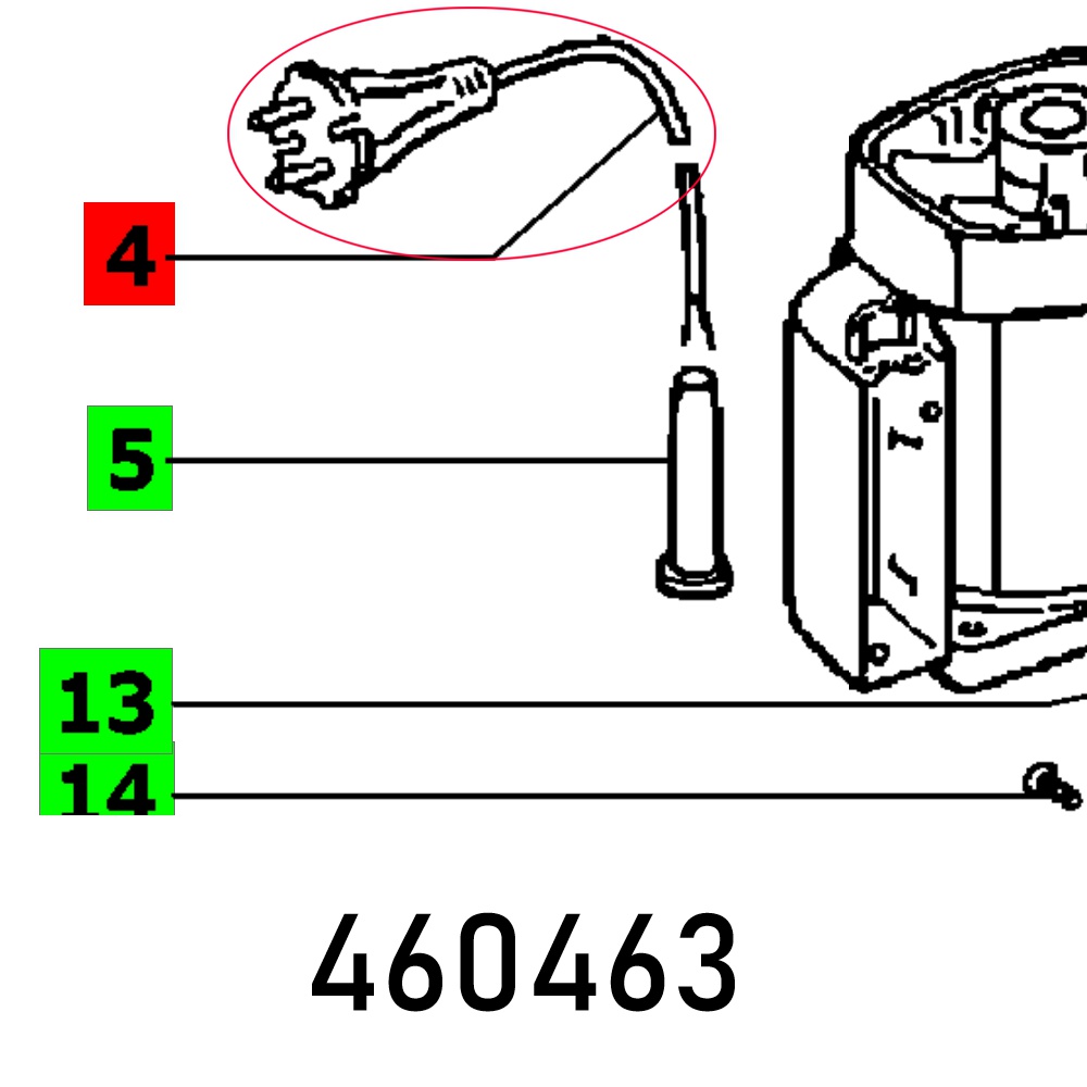 CABLE WITH PLUG BS 75 E DIN-H07RN-F