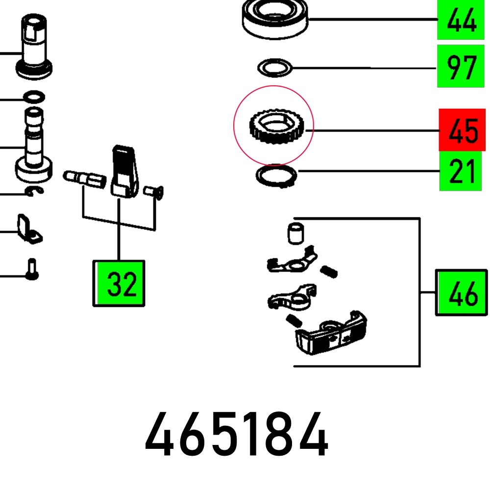 GEAR OF 1400 EBQ