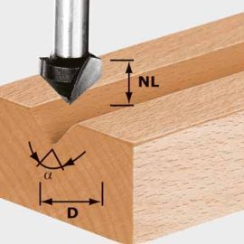 CUTTER - V GROO HW D14-7-90GRAD