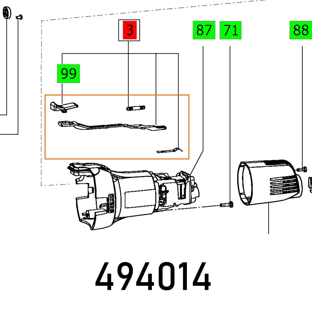 SWITCH ROD DF 500 Q
