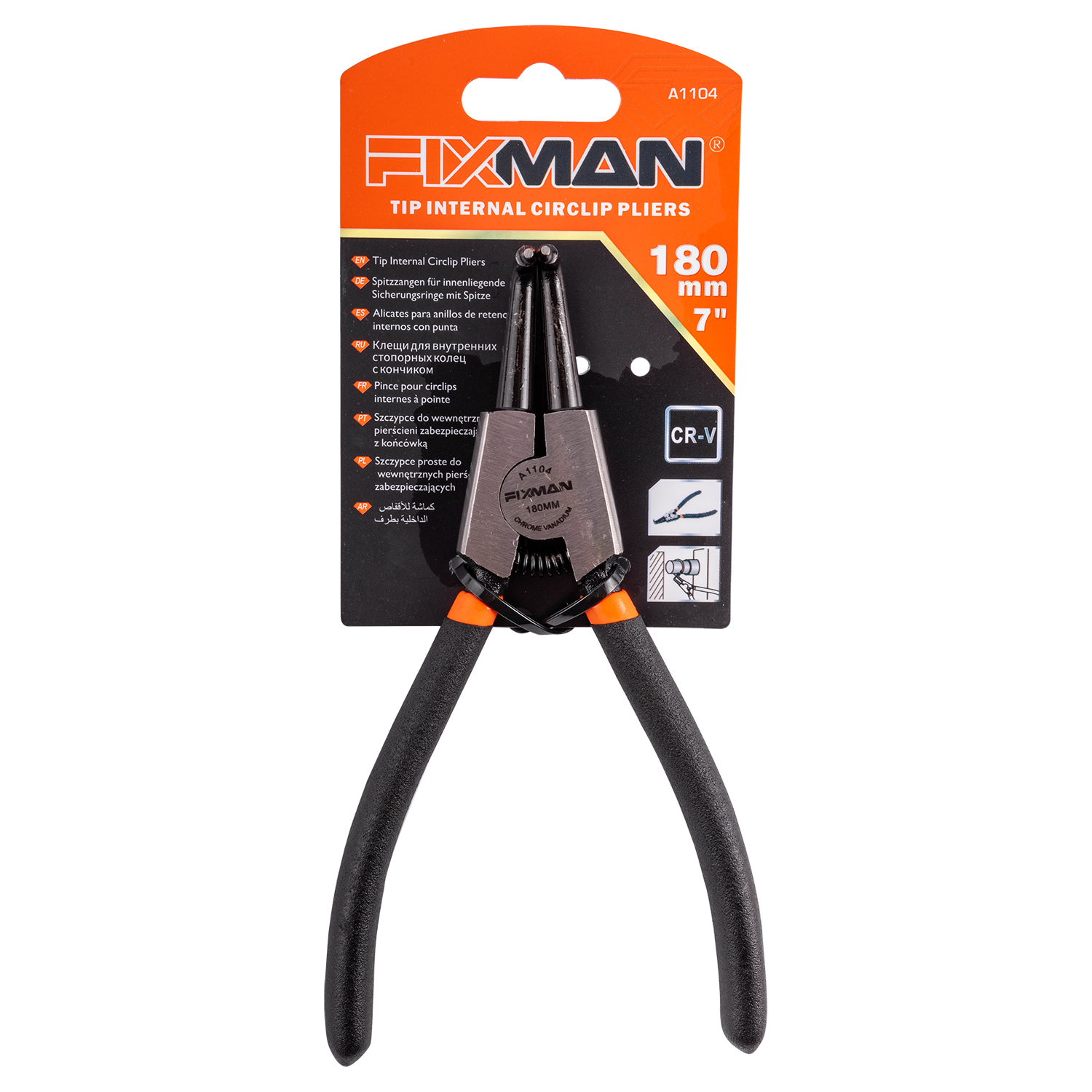 FIXMAN EXTERNAL CIRCLIP PLIERS 7'/175MM  90 DEG