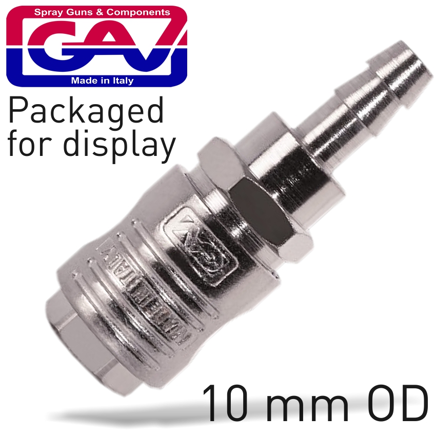 QUICK COUPLER 10MM HOSE PACKAGED EUROLINE